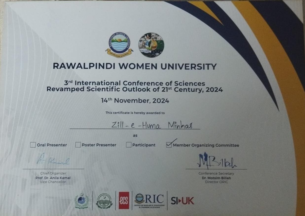 Conference certificate