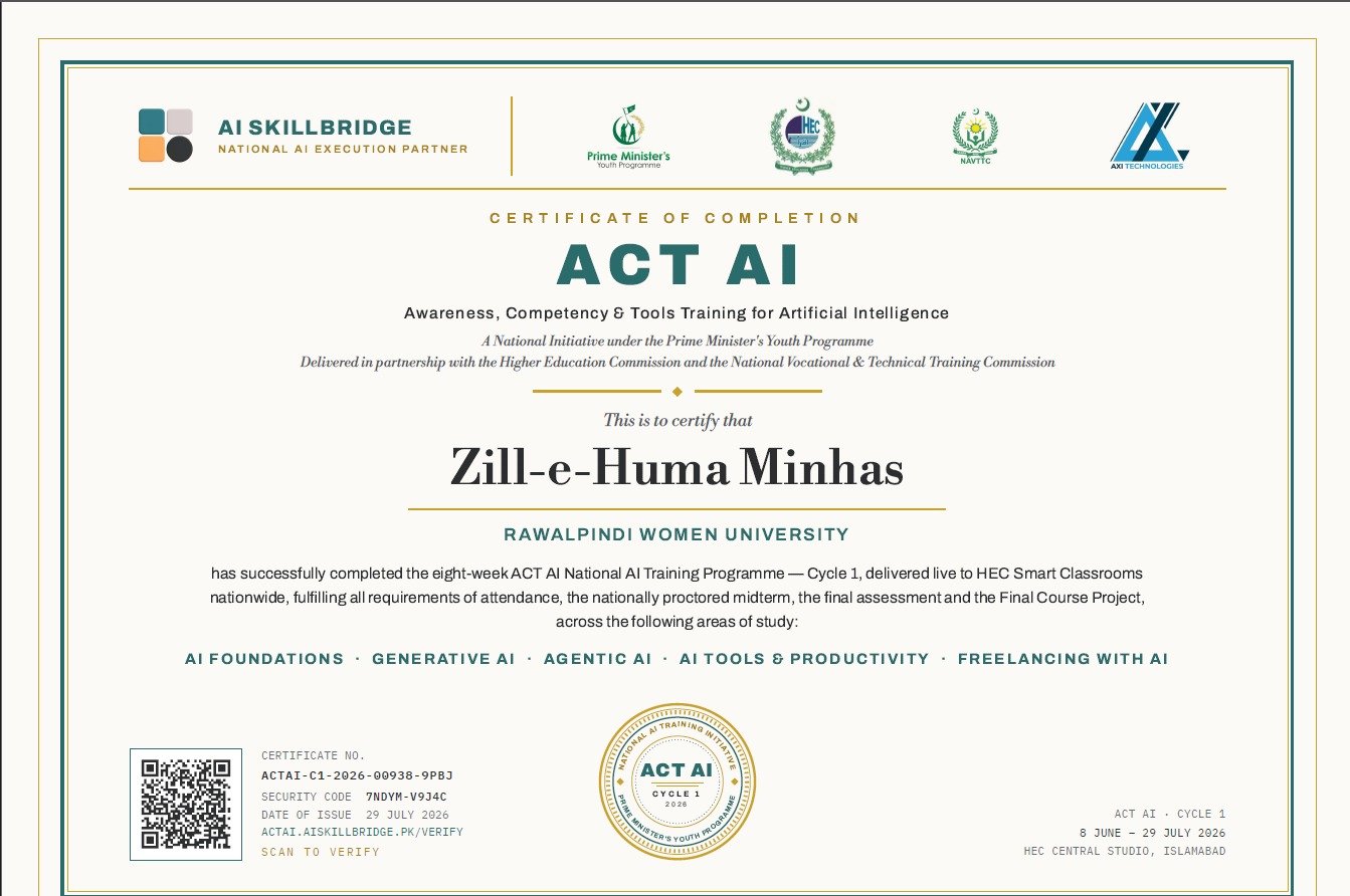 AI certificate