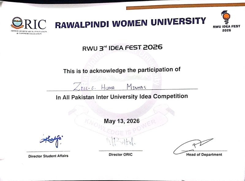 Idea Fest certificate